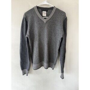 Alessandro Santini Italian Wool Men’s Sweater Pullover Gray Quiet Luxury Small S